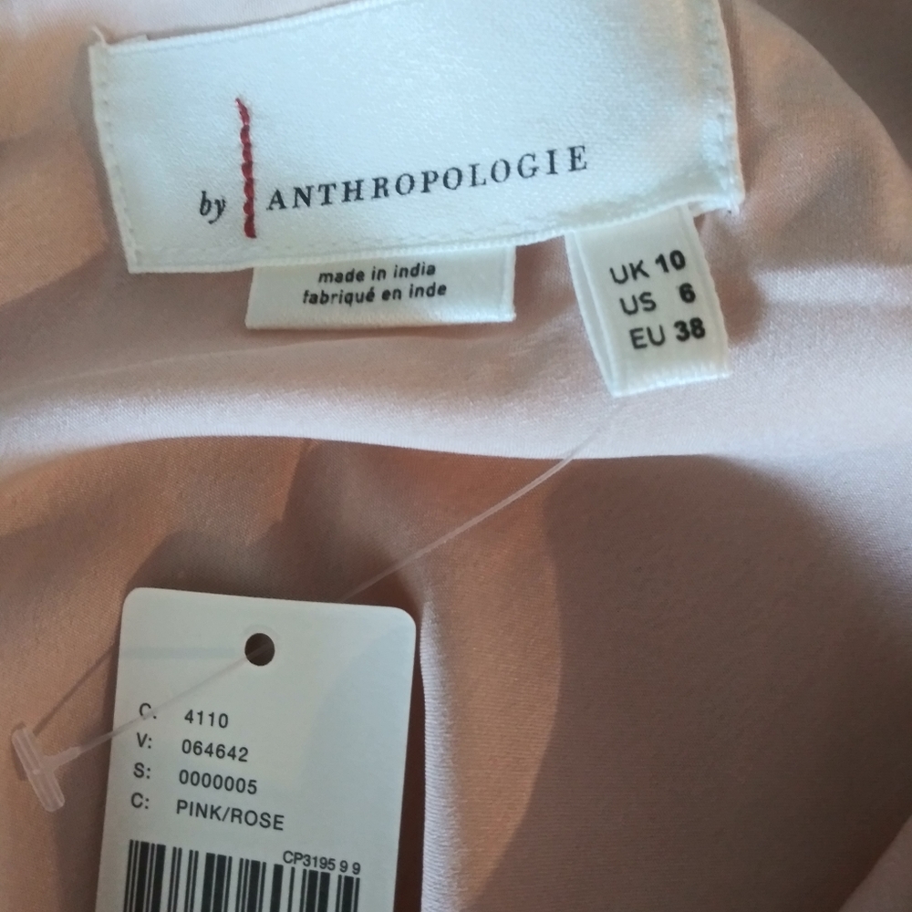 NWT Anthropologie Pink Rose Sequin Top - Picture 4 of 5